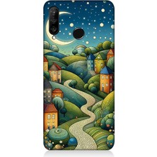 Huawei P30 Lite Uyumlu Yıldızlı Tepede Masal  Desenli Silikon Kılıf