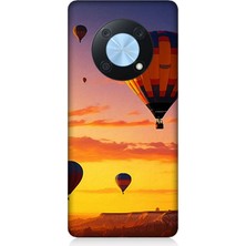 Huawei Nova Y90 Uyumlu Gün Batımında Balonlar  Desenli Silikon Kılıf