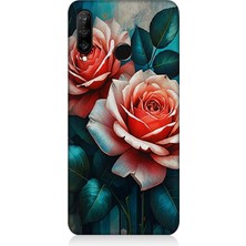 Huawei P30 Lite Uyumlu Pastel Güllerin Dansı  Desenli Silikon Kılıf