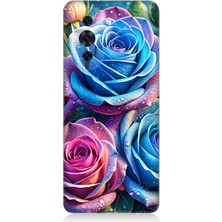 Huawei Nova 10 Pro Uyumlu Gökkuşağı Renkli Güller  Desenli Silikon Kılıf