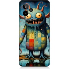 General Mobile Gm 24 Pro Uyumlu Tuhaf Canavar Gülümsemesi  Desenli Silikon Kılıf