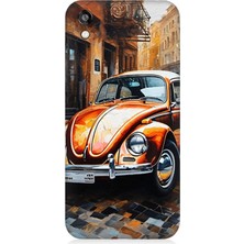 Huawei Honor 8s Uyumlu Retro Sokakta Vosvos  Desenli Silikon Kılıf