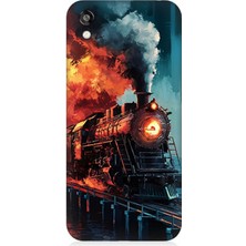 Huawei Honor 8s Uyumlu Buharlı Tren Yolculuğu  Desenli Silikon Kılıf