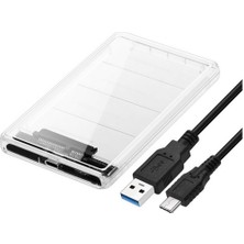 Ancheyn 2.5 Sata Type C USB 3.1 USB 3.0 Şeffaf Harici SSD HDD Disk 4389