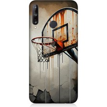 Huawei P40 Lite E Uyumlu Terkedilmiş Pota Üzerinde Gölge  Desenli Silikon Kılıf