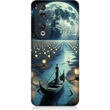Huawei Honor 90 Uyumlu Ay Işığında Sandal Yolculuk  Desenli Silikon Kılıf