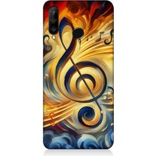 Huawei P30 Lite Uyumlu Müzikte Alevin Gücü  Desenli Silikon Kılıf