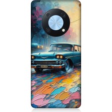 Huawei Nova Y90 Uyumlu Renkli Yol Üzerinde Araba  Desenli Silikon Kılıf