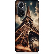 Huawei Nova 9 Uyumlu Yükselen Eyfel Kulesi Işıltısı  Desenli Silikon Kılıf