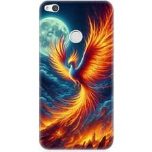 Huawei P9 Lite 2017 Uyumlu Ateşle Dans Eden Anka  Desenli Silikon Kılıf