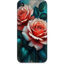 Huawei Honor 8s Uyumlu Pastel Güllerin Dansı  Desenli Silikon Kılıf