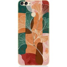 Huawei P Smart Uyumlu Soyut Yapraklı Kompozisyon  Desenli Silikon Kılıf