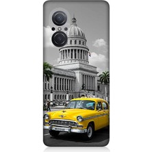 Huawei Nova 9 Se Uyumlu Klasik Araba Washington Anısı  Desenli Silikon Kılıf