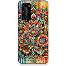 Huawei P40 Pro Uyumlu Mistik Mandala Deseni Ruhu  Desenli Silikon Kılıf