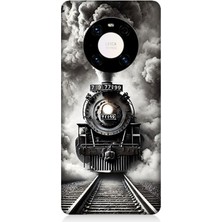 Huawei Mate 40 Pro Uyumlu Buharlı Trenin Güç Yolu  Desenli Silikon Kılıf