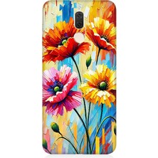 Huawei Mate 10 Lite Uyumlu Bahar Esintisinde Renkli Papatyalar  Desenli Silikon Kılıf