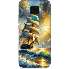 Huawei Mate 30 Lite Uyumlu Alevde Yelkenli Gücü  Desenli Silikon Kılıf