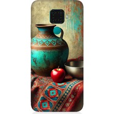 Huawei Mate 30 Lite Uyumlu Geleneksel Motifli Testi Kompozisyonu  Desenli Silikon Kılıf