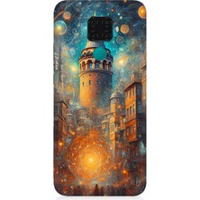Huawei Mate 30 Lite Uyumlu Galata’da Işık Yolculuğu  Desenli Silikon Kılıf