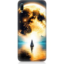 Huawei Y6 2019 Uyumlu Güneşin Ardında Umut  Desenli Silikon Kılıf