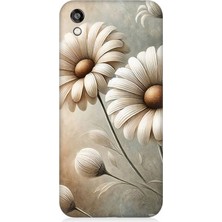 Huawei Honor 8s Uyumlu Yumuşak Beyaz Papatya Güzelliği  Desenli Silikon Kılıf