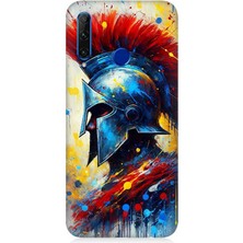 Huawei Honor 20 Lite Uyumlu Kızıl Miğferli Savaşçı  Desenli Silikon Kılıf
