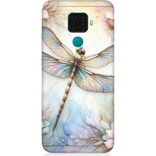Huawei Mate 30 Lite Uyumlu Narince Konmuş Yusufçuk  Desenli Silikon Kılıf