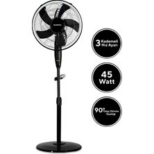 Kumtel KTF-330 Vantilatör - Siyah - 45 Watt