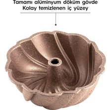 Nehir Buket Döküm Kek Kalıbı - Rose Gold - 9x24 cm