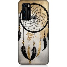 Huawei P40 Uyumlu Tüylü Düşlerin Tuzağı  Desenli Silikon Kılıf