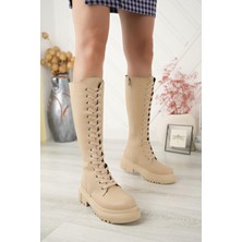 Tolgado Tolgado Bağcıklı Yanı Fermuarlı Günlük Kadın Çizme