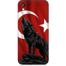 Huawei Honor 8s Uyumlu Ay Yıldızlı Uluyan Kurt  Desenli Silikon Kılıf