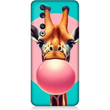 Huawei Honor 90 Uyumlu Balon Sakızlı Zürafa  Desenli Silikon Kılıf