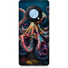 Huawei Nova Y90 Uyumlu Derinliklerde Sekiz Kol Ahtapot  Desenli Silikon Kılıf