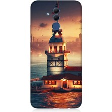 Huawei Mate 20 Lite Uyumlu Kız Kulesi Işıkları  Desenli Silikon Kılıf