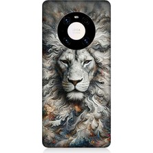 Huawei Mate 40 Pro Uyumlu Aslan Asaletin Sessiz Gücü  Desenli Silikon Kılıf