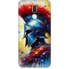 Huawei Mate 10 Lite Uyumlu Kızıl Miğferli Savaşçı  Desenli Silikon Kılıf