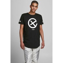 Jack & Jones Erkek Siyah Baskılı Printed T-Shirt - 12195559