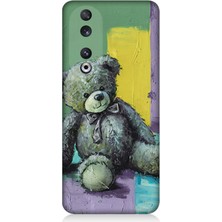Huawei Honor 90 Uyumlu Soyut Renkli Oyuncak Ayı  Desenli Silikon Kılıf