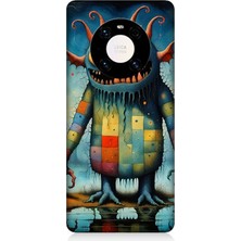 Huawei Mate 40 Pro Uyumlu Tuhaf Canavar Gülümsemesi  Desenli Silikon Kılıf