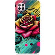 Huawei P40 Lite Uyumlu Neon Gül Renk Patlaması  Desenli Silikon Kılıf