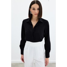Sateen 266-2528 Siyah Klasık Gömlek