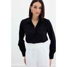 Sateen 266-2528 Siyah Klasık Gömlek