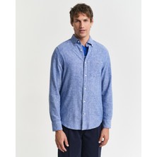 Gant Erkek Lacivert Regular Fit Düğmeli Yaka Gömlek 3250082.407