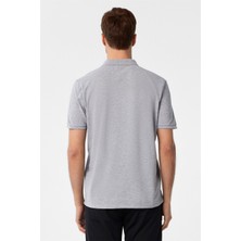 Gri Regular Armürlü Polo Yaka Tişört