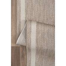 Shine Bej-Krem Kaymaz Taban Bordür Yolluk Sisal Hol Koridor Halısı Kolay Temizlenebilir Kilim halı yolluk