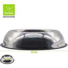 Nunbell Çelik Oval Mama ve Su Kabı 30 cm