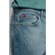 Lee Cooper Jagger Erkek Slım Straıght Dar Kesim Normal Bel Düz Paça Jean Pantolon Mavi