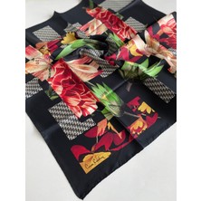 Pierre Cardin Tivil İpek Eşarp 8527438 - 913 - 48703 Siyah Karışık Desen