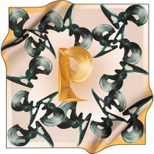 Pierre Cardin Tivil İpek Eşarp 7017438 - 913 - 48757 Yeşil Karışık Desen